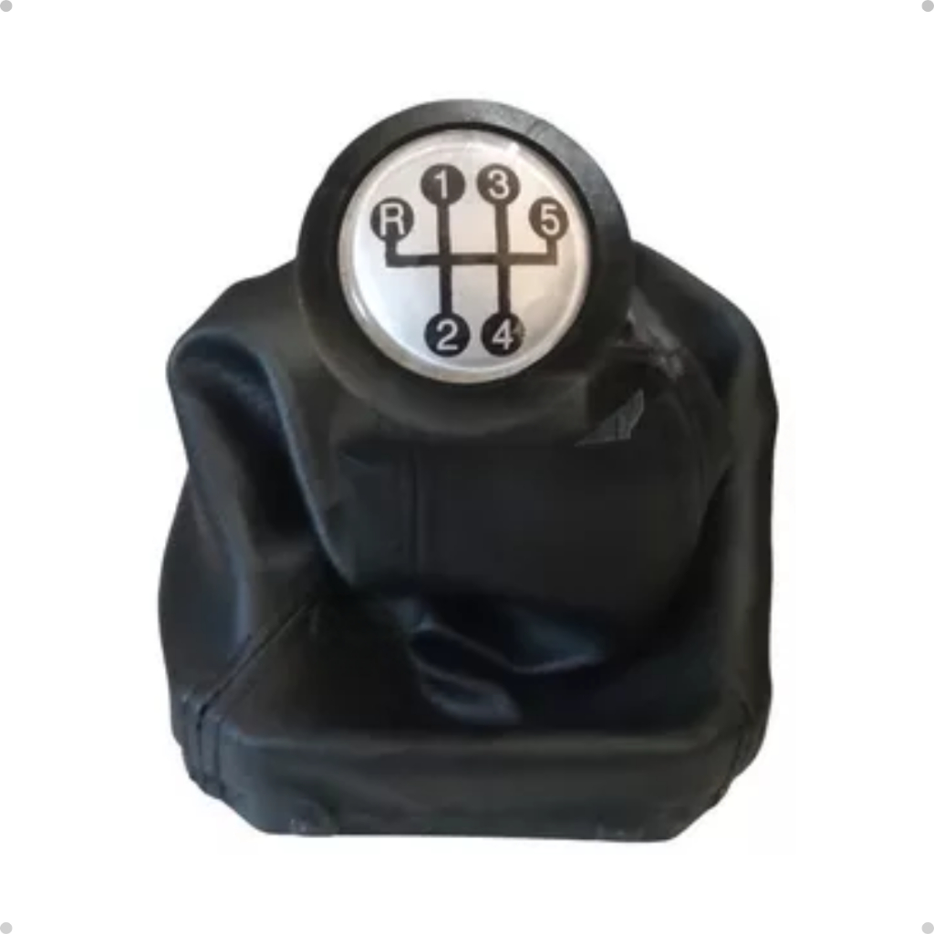 Kit Manopla Lente Prata + Coifa Câmbio Corsa Celta Prisma