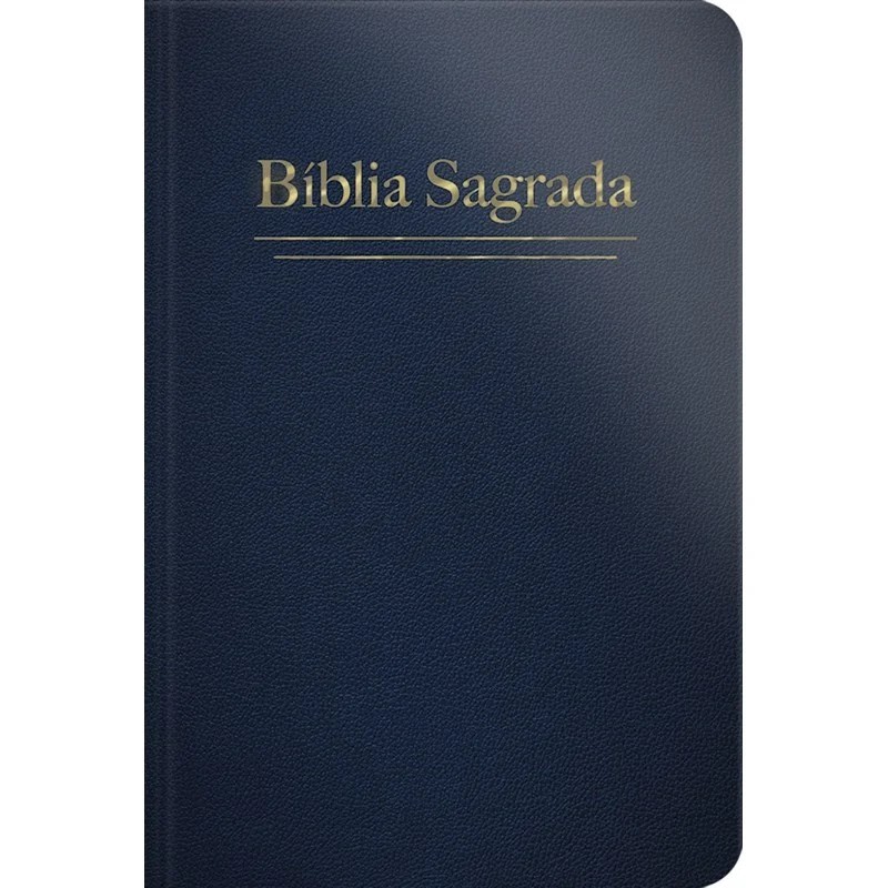 Bíblia Sagrada - ARC - Letra Grande - Capa Semi Luxo Azul em Oferta na Shopee