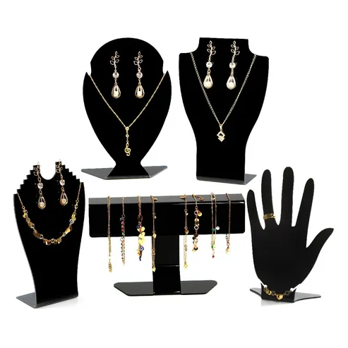 Kit Com 5 Expositores De Bijuterias, Semijoias e Joias em Acrílico - Diversas Cores em Oferta na Shopee