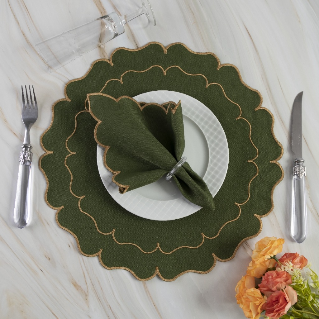 Kit Jogo Americano 12 Pçs Souplats Mesa De 6 Lugares Mesa Posta Guardanapo Supla Envio Imediato