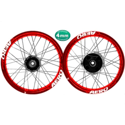 Par Roda Alumínio Viper Aero Vermelho Titan 125 00/04 Fan 125 05/08 Diamantado Disco Tambor