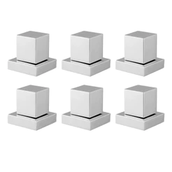 6 Acabamento Quadrado Registro Pressão /Gaveta Cromo Premium 100% Metal Padrão Deca Preço Imperdível