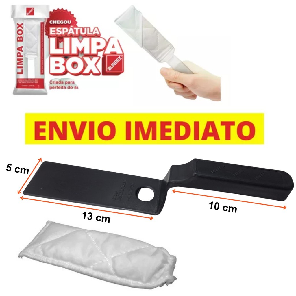 Limpador De Vidro Para Transpasse Espatula Janela Box Porta em Oferta na Shopee