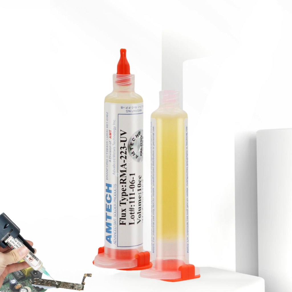 Fluxo De Solda Pastoso Amtech Para Reballing Bga 10cc Rma 223 UV em Oferta na Shopee