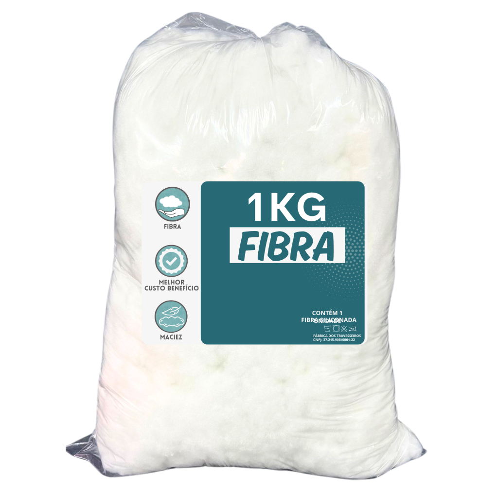 Enchimento 1KG Desfibra Branca para Almofadas Puffs Travesseiros Pelúcias e Decoração