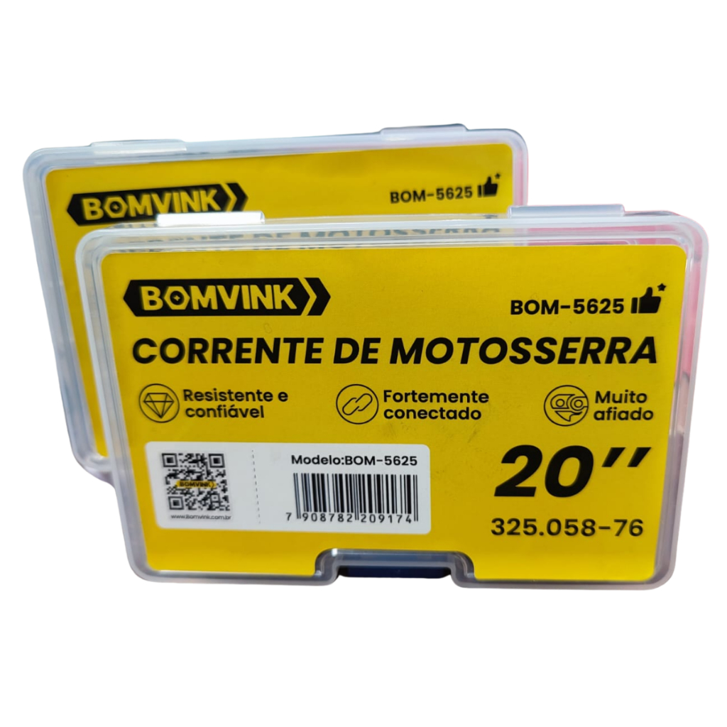 Kit 2 Correntes 20" Para Motosserra Aço Temperado Ultra Resistente e Afiado 38 Dentes em Oferta na Shopee