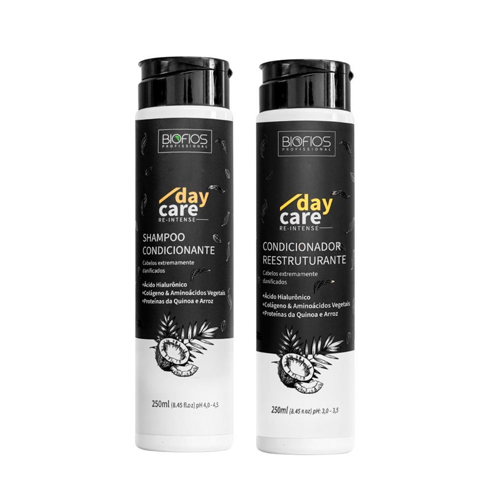 shampoo e condicionador Re-Intense - Reconstrução Biofios Profissional