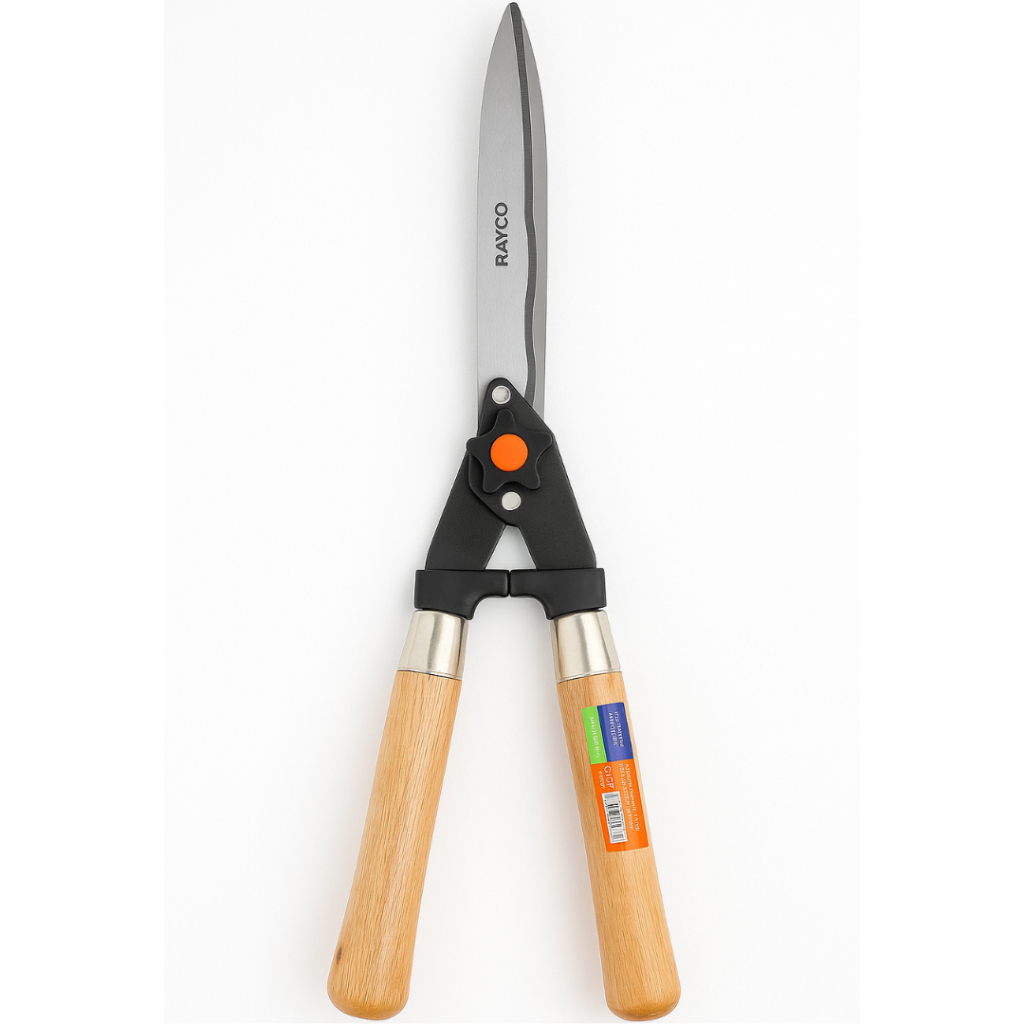 Tesoura Para Cerca Viva Grama Cabo De Madeira 20" Grande Rayco
