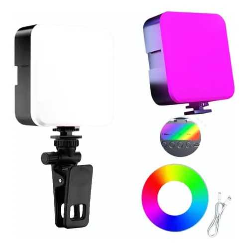 Flash Rgb Luzes Coloridas Para Celular Mini Ring Light Portátil Equipamento Iluminação Fotos E Vídeo