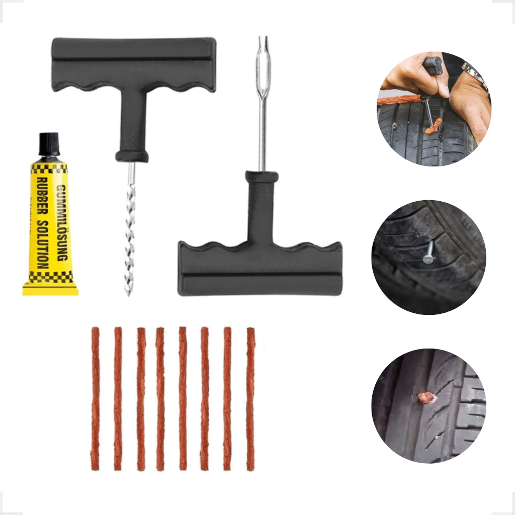 Kit Viagem Conserto Reparo Remendo Pneu Furado Carro Moto Top em Oferta na Shopee