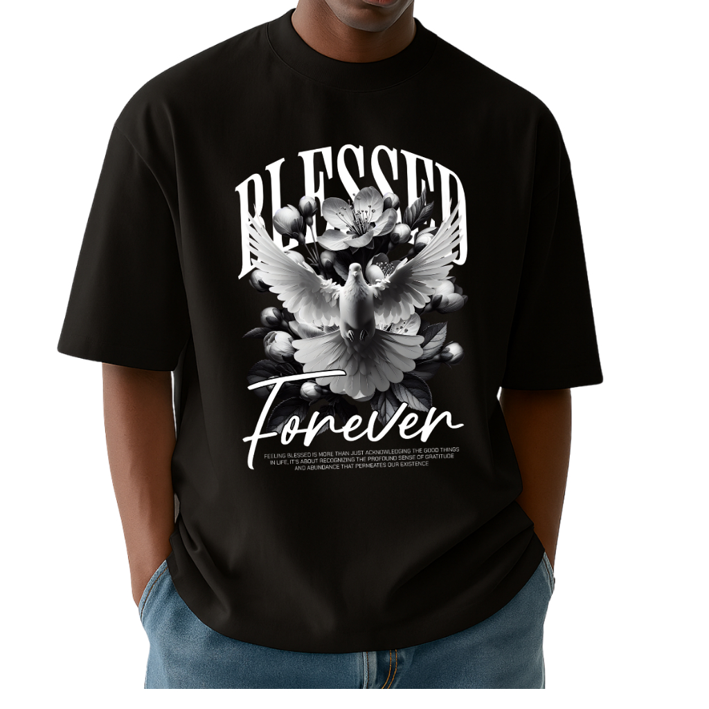 Camiseta Oversized Unissex Streetwear 100% Algodão "Pombo Blesse Forever" – Ideal para Academia | Lançamento Exclusivo