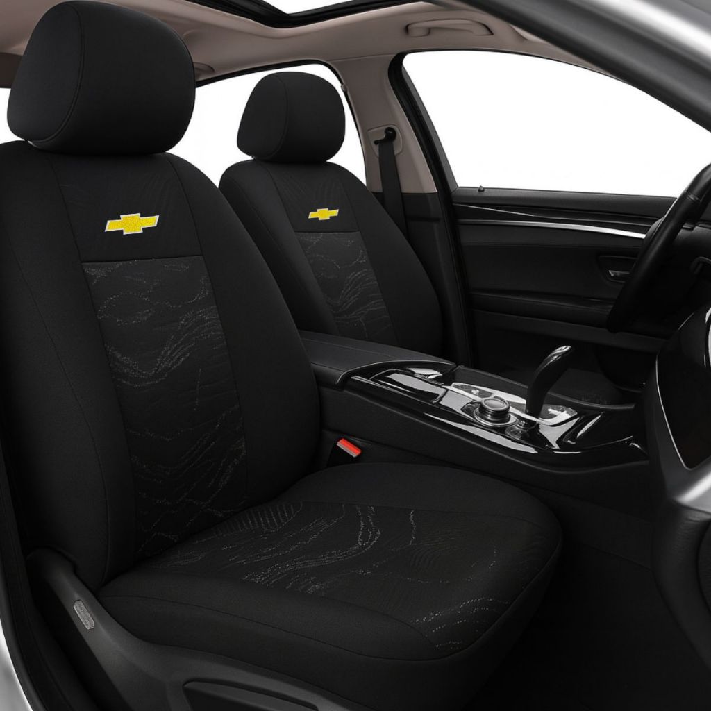 Capa de Banco PREMIUN CHEVROLET Tecido Grosso, Proteção, Conforto e Elegância no Interior em Oferta na Shopee