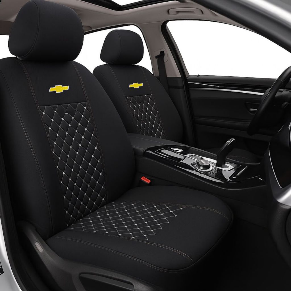 CAPA DE BANCO SUPER PRIME CHEVROLET TECIDO AUTOMOTIVO COM BORDADO - PERFEITA PARA O VEÍCULO em Oferta na Shopee