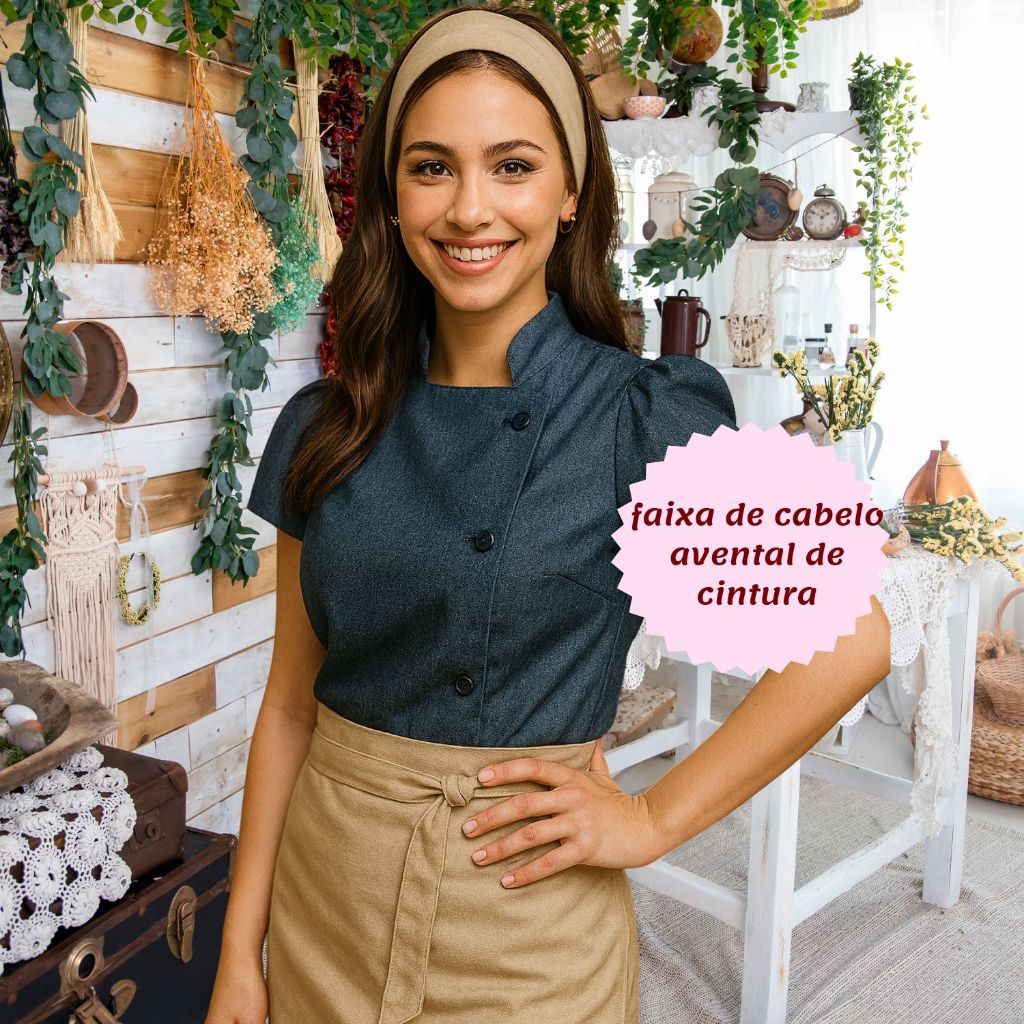 Avental Jeans Feminino: Onde Comprar | BuscaProdutos