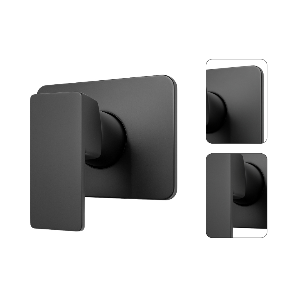 Acabamento para Registro Monocomando Banheiro Padrão Docol Preto Fosco Metal 3/4