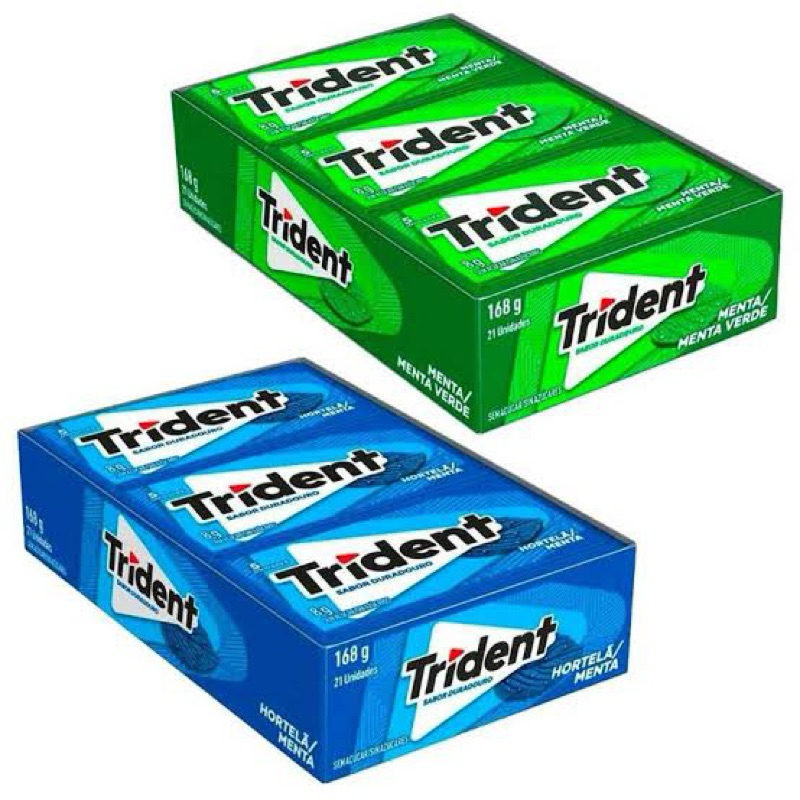 Kit 2 caixa chiclete Trident 21 unidades, conferir disponibilidade de sabor