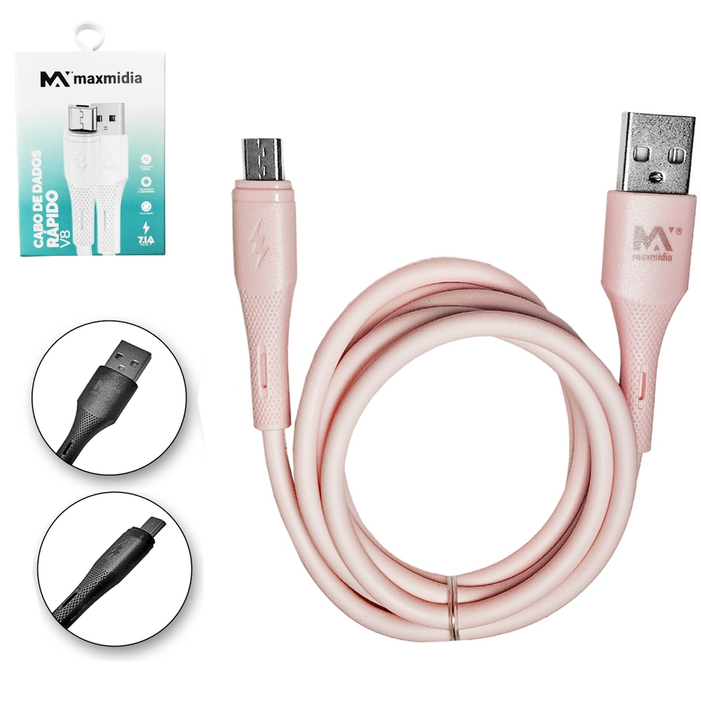 Cabo para Celular Micro USB fone de Ouvido Caixa de Som 1metro Reforçado