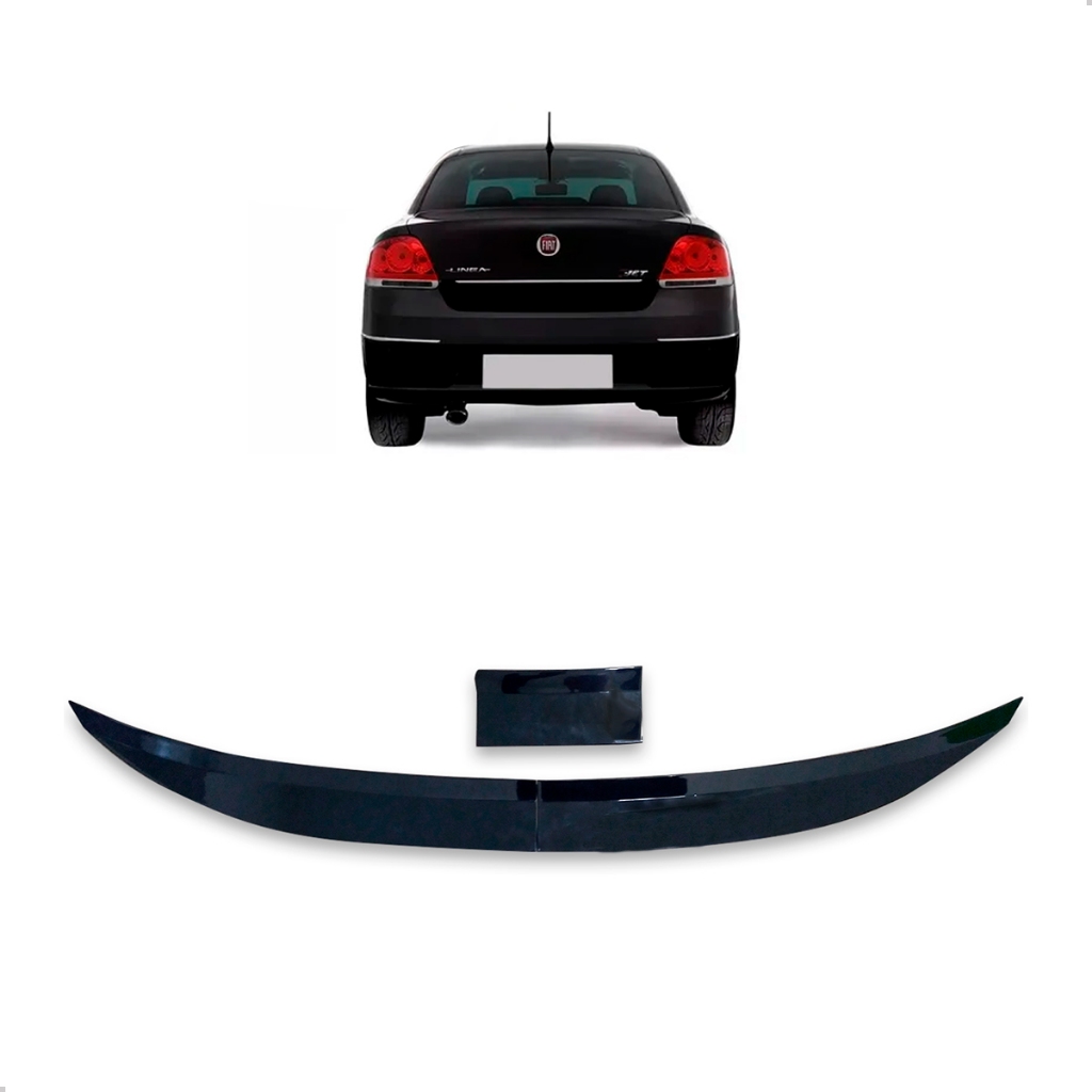 Aerofólio Universal Para Fiat Linea 2008 2009 2010 2011 2012 2013 2014 2015 A 2016 Black Piano
