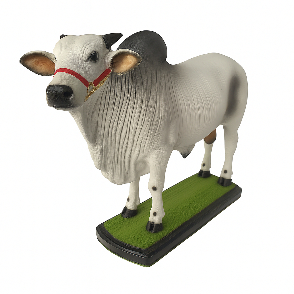 Escultura Boi Nelore em Resina Artesanal | Decoração Grande e Pequena | Fazenda Sítio Roça Campo Presente