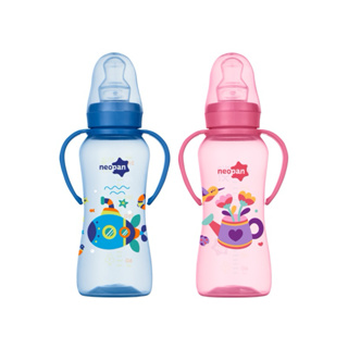 Mamadeira Neopan Criativa Ortodôntica Com Alça Azul Rosa Tamanho  N°2 (+6 Meses) 250ML em Oferta na Shopee