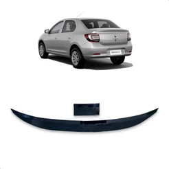 Aerofólio Para Logan Ano 2007 2008 2009 2010 2011 2012 2013 2014 2015 2016 2017 2018 19 A 2025 Black Piano Autocolante