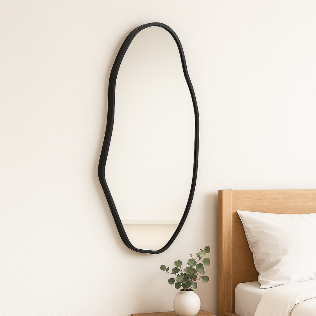 Espelho Orgânico Pinterest 115x60cm Corpo Inteiro Com Moldura de Alumínio Lopazzi Quarto Sala - Home & Living
