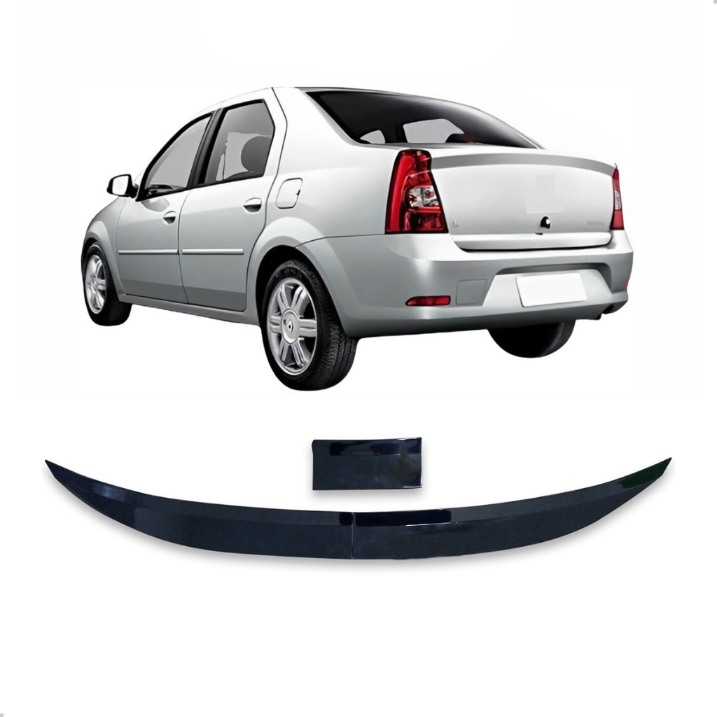 Aerofólio Para Renault Logan 2007 2008 2009 2010 2011 2012 A 2013 Black Piano
