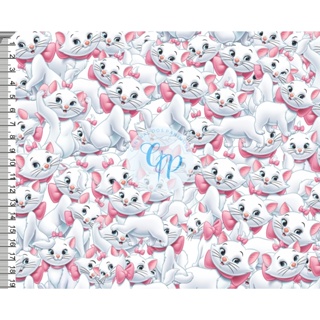 Tecido OXFORD estampado digital - Gata Marie em Oferta na Shopee