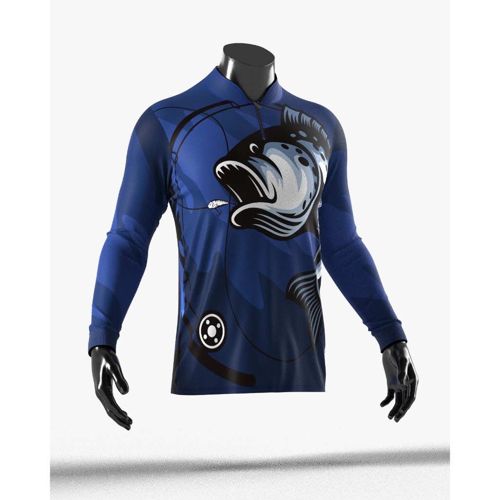 Camisas de Pesca Manga Longa Masculina com Proteção UV50+ Pescaria Tucunaré