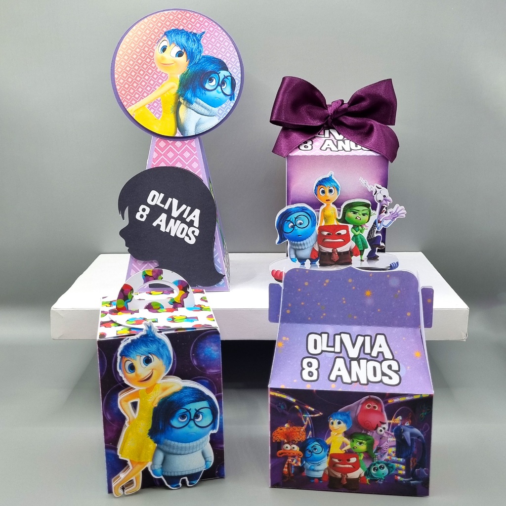 Kit Caixas Personalizadas Divertidamente - Kit Festa Infantil Personalizada Divertidamente