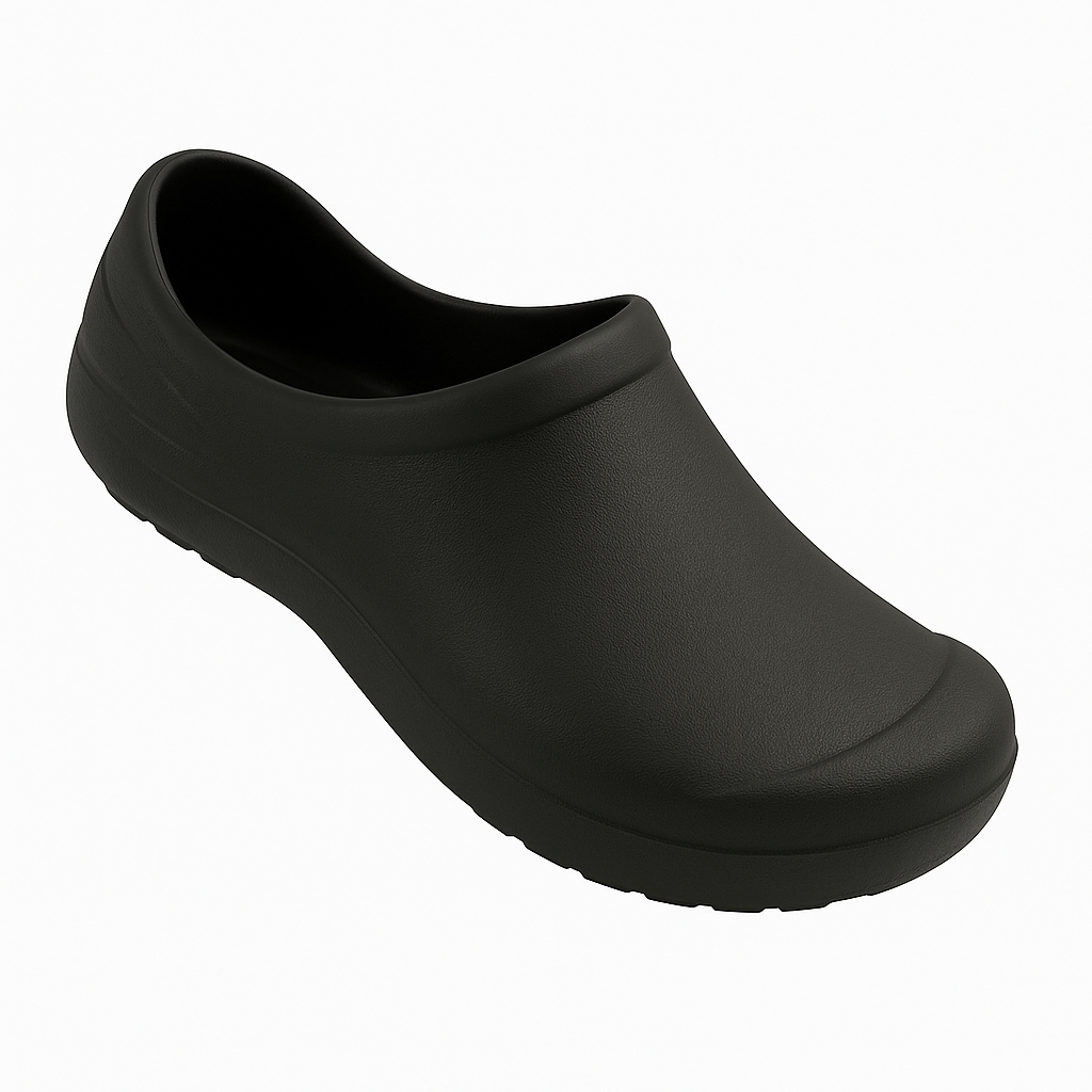 Sapato Profissional EPI Ocupacional Preto Antiderrapante Leve Fechado  Confortável Longas Jornadas