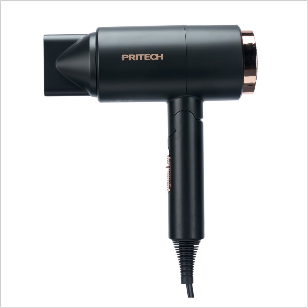Secador Cabelo Pritech 1800w 3 Velocidades Dobrável Cor Preto