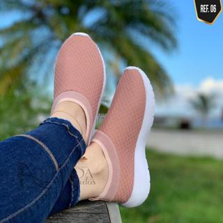 Tênis meia Feminino Confortável Sem Cadarço academia caminhada  casual em Oferta na Shopee