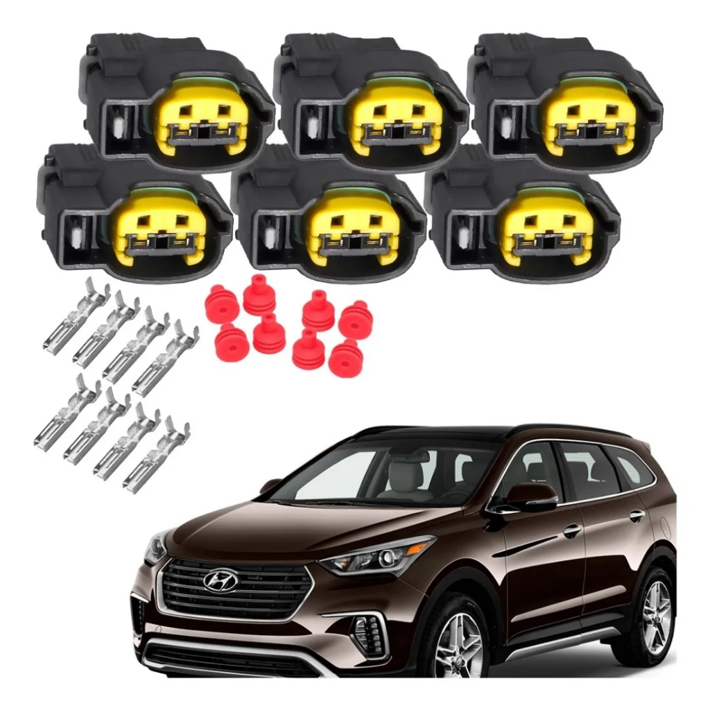 06 Conector Plug Bobina Ignição Hyundai Santa Fé 2.7 V6