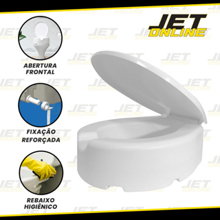 Assento Sanitário Elevado Reforçado 13cm Tampa Vaso Para Idosos Deficiência Pós Cirurgia de Banho em Oferta na Shopee