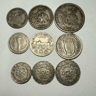 Lote 9 Moedas de Réis Originais Coleção de dinheiro antigo em Oferta na Shopee