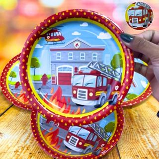 8~32 PRATO FESTA BOMBEIRO DE PAPEL 18 CM REGINA em Oferta na Shopee