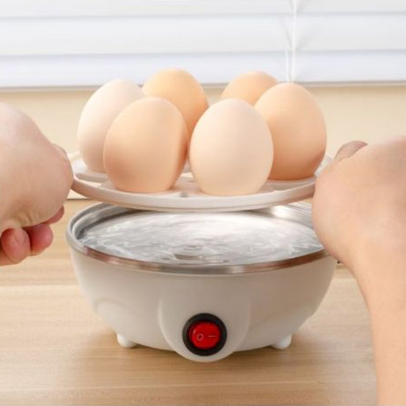 Cozedor de Ovos Elétrico Portátil a Vapor - 110v/220v - Cozimento Rápido e Pratico