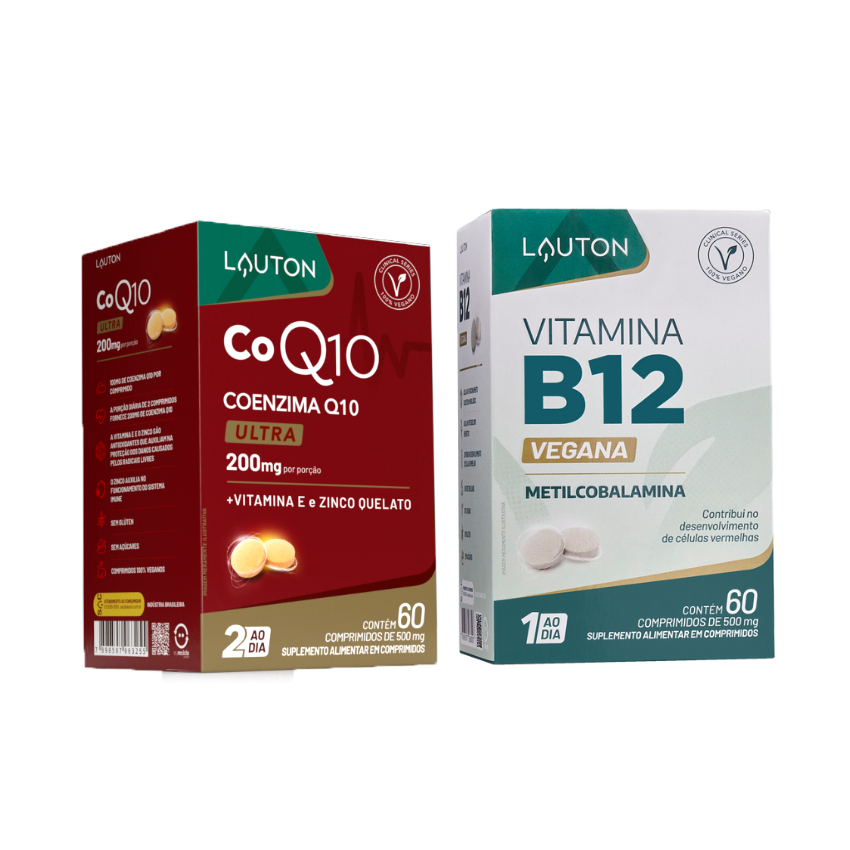 Kit CoenzimaQ10 + Vitamina B12 Metilcobalamina (60 cápsulas) - Lauton