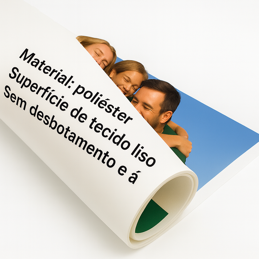 Impressão  personalizada em tela poliester somente a tela não acompanha estrutura em Oferta na Shopee