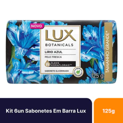 Kit 6un Sabonetes Em Barra Lux Lírio Azul 125g