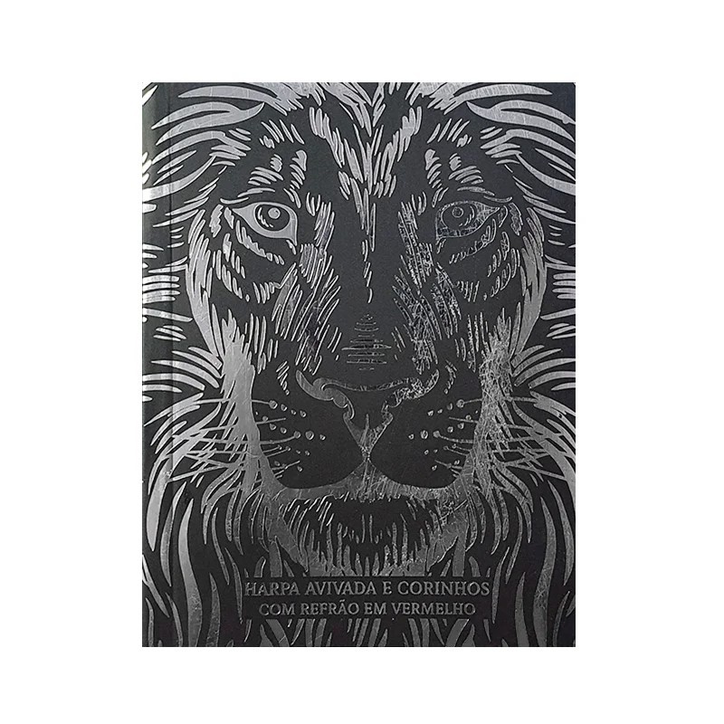 Harpa Avivada e Corinhos Médio - Letra Gigante - Leão Preto Capa Dura em Oferta na Shopee