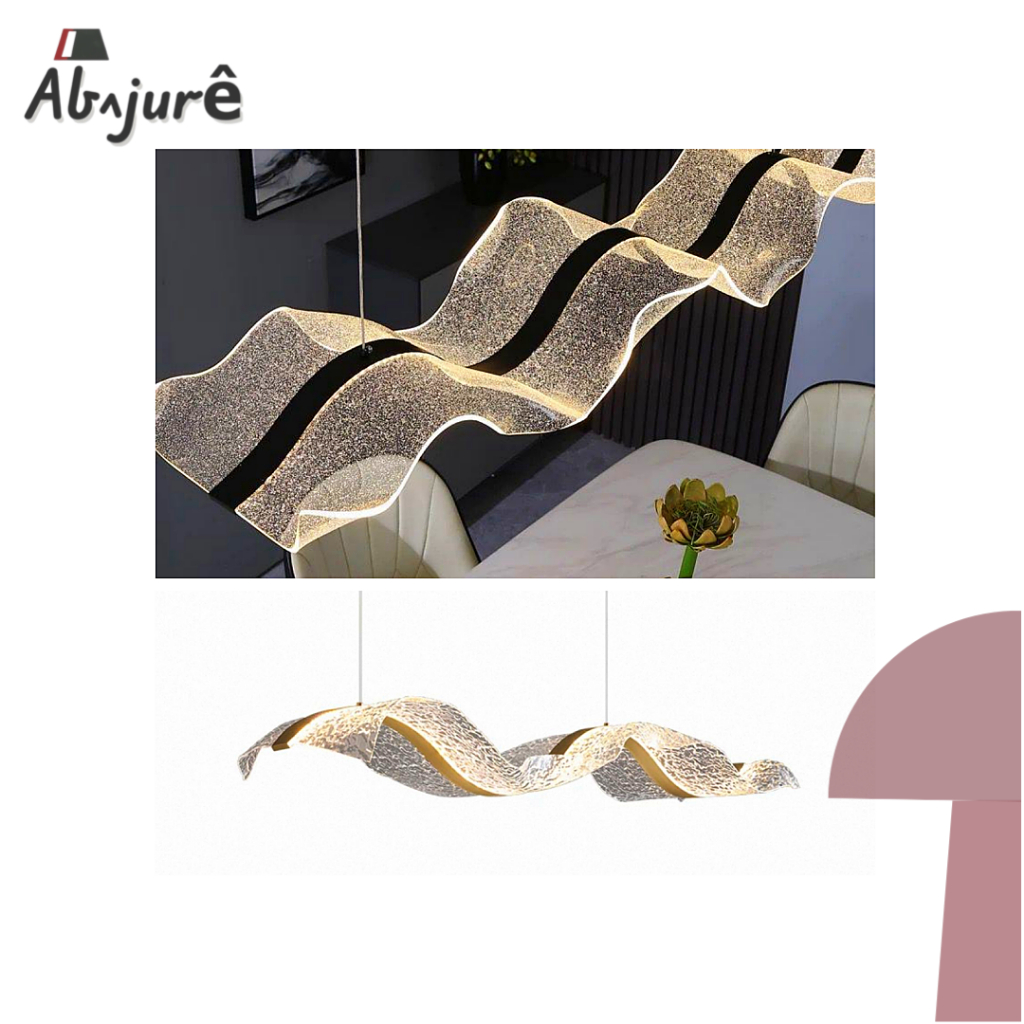 Pendente Acrílico Moderno Lençol Lustre Mesa Jantar Luminária Pendente Luxo Design Cinderella Decor