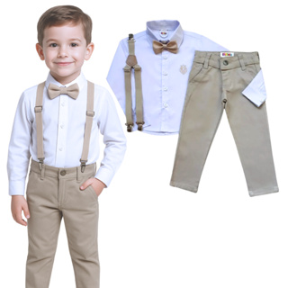 Conjunto Infantil e Juvenil Social Menino - Batizado - Casamento em Oferta na Shopee