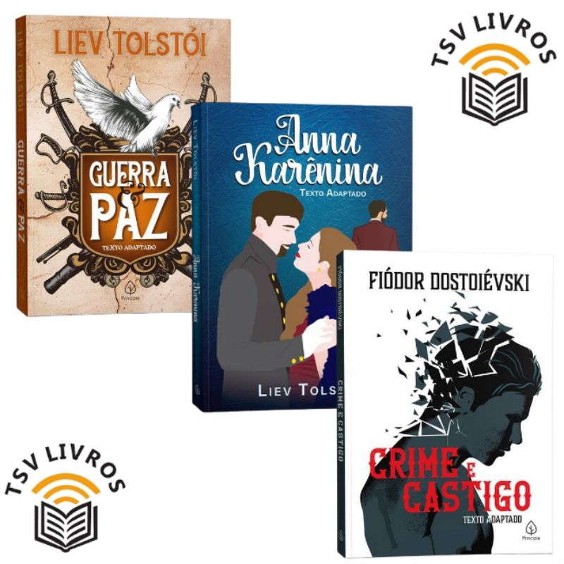 Kit Crime e Castigo - Guerra e Paz - Anna Karênina - 3 Livros