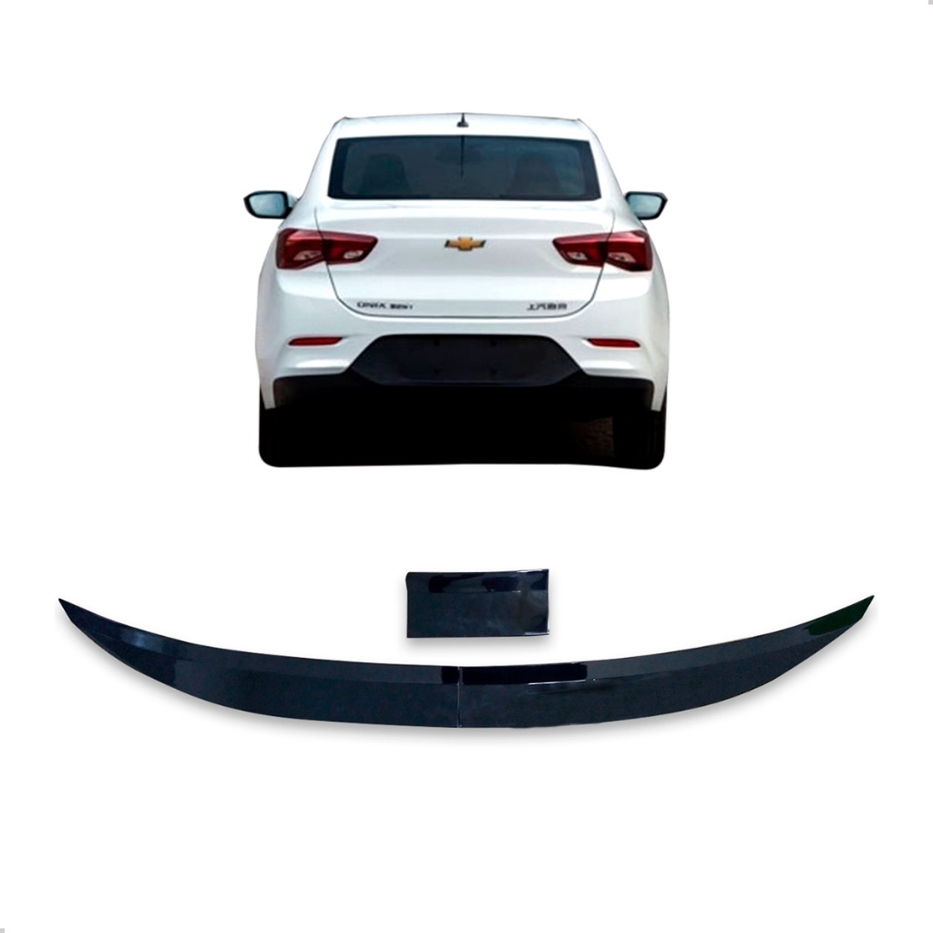 Aerofólio Para Prisma 2007 2008 2009 2010 2011 2012 2013 2014 2015 2016 2017 2018 2019  A 2020 Black Piano Autocolante em Oferta na Shopee