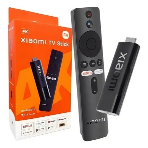 Xiaomi Mi Tv Stick 4K Tv Box Ultra HD UHD Android Tv Google Cor Preto Tipo de Controle Remoto Padrão