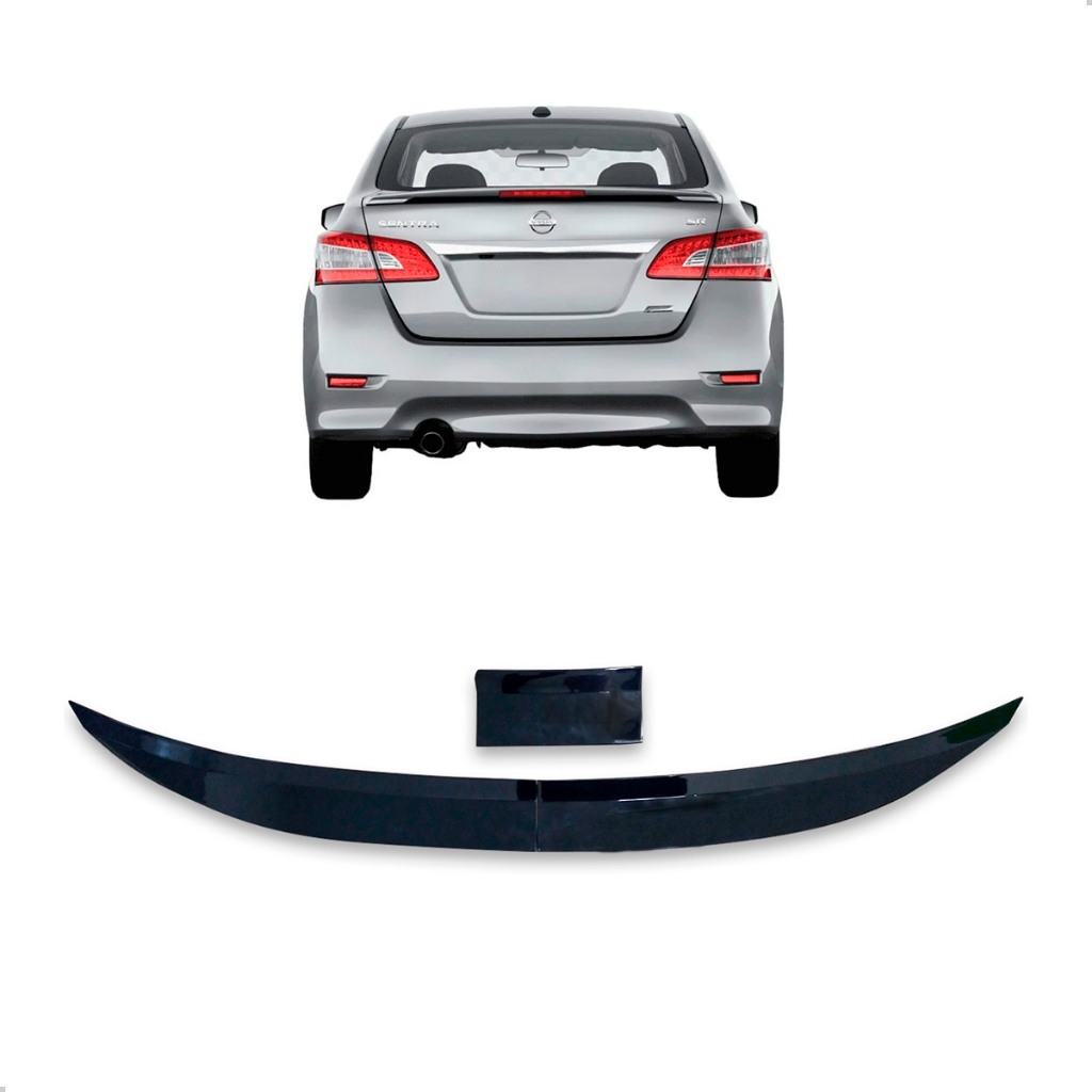 Aerofólio Para Nissan Sentra 2020 2021 2022 2023 2024 A 2025 Black Piano em Oferta na Shopee