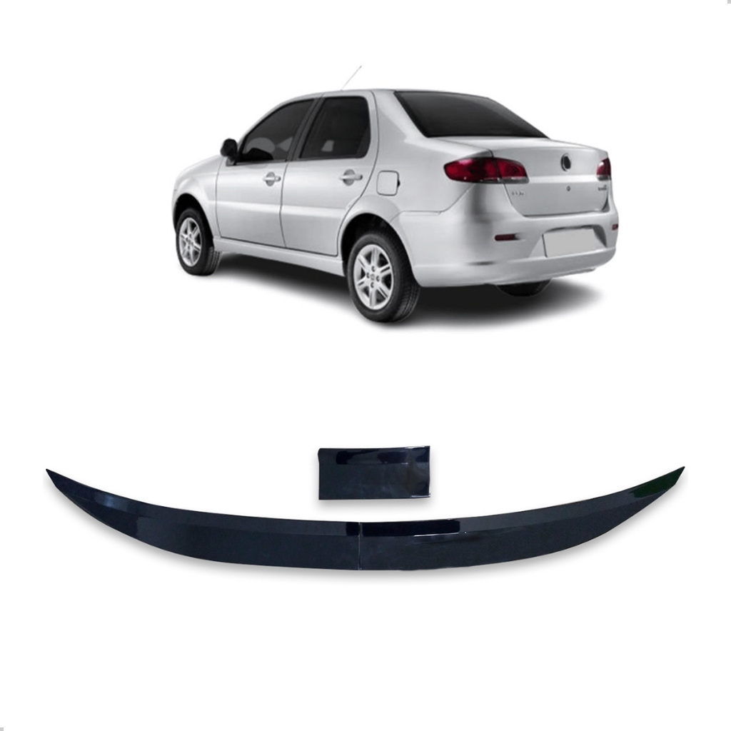 Aerofólio Para Fiat Grand Siena 2012 2013 2014 2015 2016 2017 2018 2019 2020 2021 A 2022 Black Piano