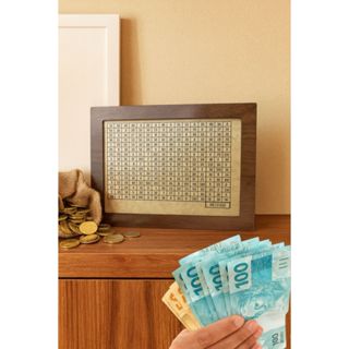 Cofre Desafio 10Mil Woodbox Cofrinho Caixa De Dinheiro Poupança - MDF Premium presente natal em Oferta na Shopee